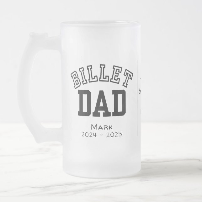 Personlig Billet Pappa med sensorisk offert Frostat Ölglas (Vänster)