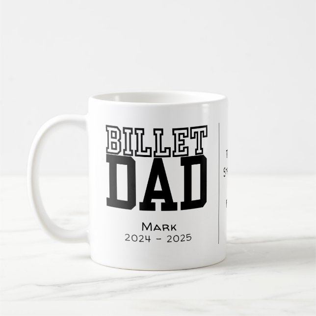 Personlig Billet Pappa med sensorisk offert Kaffemugg (Vänster)