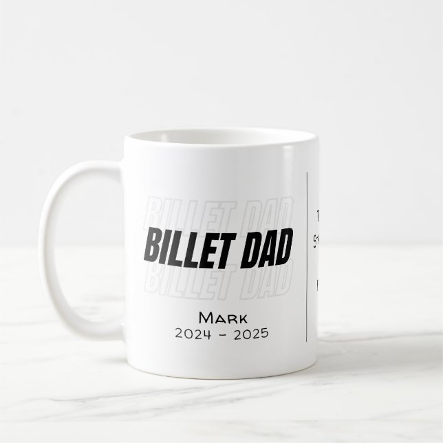 Personlig Billet Pappa med sensorisk offert Kaffemugg (Vänster)
