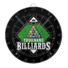 Personlig Billiards NAMN Cue Rack Bassäng Room Darttavla