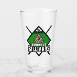 Personlig Billiards NAMN Cue Rack Bassäng Room Glaskopp