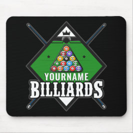 Personlig Billiards NAMN Cue Rack Bassäng Room Musmatta