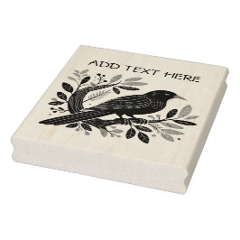 Personlig Bird - Wood Art Frimärke Stämpel