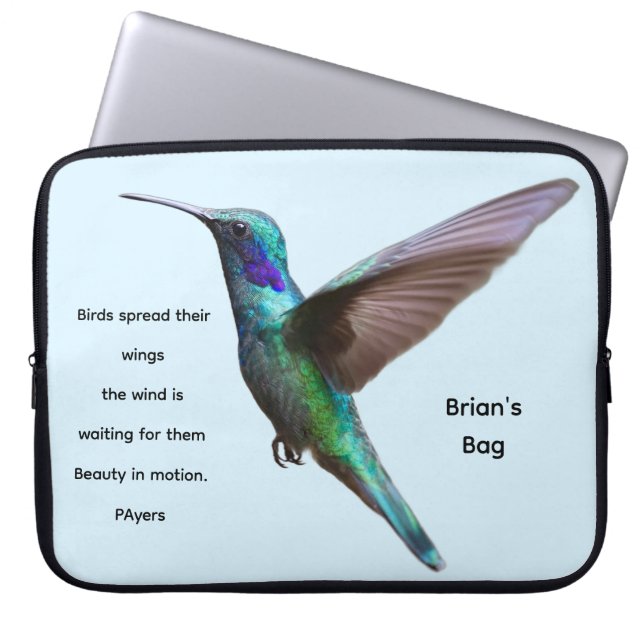 Personlig Birds sprider sitt vingar.. Laptop Fodral (Framsidan)