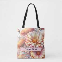 Personlig Birth Flower Aster i september Tygkasse