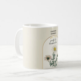 Personlig Birth Flower Month April Daisy Kaffemugg