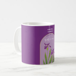 Personlig Birth Flower Month Februari Iris Kaffemugg
