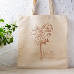 Personlig Birth Month Flower August Boho Rust Tygkasse<br><div class="desc">En vacker, modern botanisk bukett av poppies i en terra cotta-rost färg representerar augusti månads födelsemånad. Den perfekta presenten för att visa din favoritperson hur mycket du bryr dig. Perfekt för tillfällen som födelsedagar, bästa vänner, Mors dag, brudgåva, maid of honor, ny mamma och så mycket mer! Enkel Personlig med...</div>