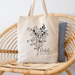 Personlig Birth Month Flower December Boho Tygkasse<br><div class="desc">En vacker,  modern botanisk bukett av holly representerar december månads födelse. Den perfekta presenten för att visa din favoritperson hur mycket du bryr dig. Perfekt för tillfällen som födelsedagar,  bästa vänner,  Mors dag,  brudgåva,  maid of honor,  ny mamma och så mycket mer! Enkel Personlig med ditt namnval.</div>