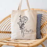Personlig Birth Month Flower Januho Boho Tygkasse<br><div class="desc">En vacker,  modern botanisk kokinnabett som representerar januari månads födelsemånad. Den idealiska presenten för att låta din favoritperson veta hur mycket du bryr dig. Perfekt för tillfällen som födelsedagar,  bästa vänner,  Mors dag,  brudgåva,  maid of honor,  ny mamma och så mycket mer! Enkel Personlig med ditt namnval.</div>