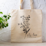 Personlig Birth Month Flower May Boho Tygkasse<br><div class="desc">En vacker, modern botanisk bukett av Lily av blommorna i Valley är födelsemånaden i maj. Den perfekta presenten för att visa din favoritperson hur mycket du bryr dig. Perfekt för tillfällen som födelsedagar, bästa vänner, Mors dag, brudgåva, maid of honor, ny mamma och så mycket mer! Enkel Personlig med ditt...</div>