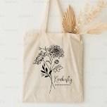 Personlig Birth Month Flower November Boho Tygkasse<br><div class="desc">En vacker,  modern botanisk bukett av rysanthemum är födelsemånaden i november. Den perfekta presenten för att visa din favoritperson hur mycket du bryr dig. Perfekt för tillfällen som födelsedagar,  bästa vänner,  Mors dag,  brudgåva,  maid of honor,  ny mamma och så mycket mer! Enkel Personlig med ditt namnval.</div>