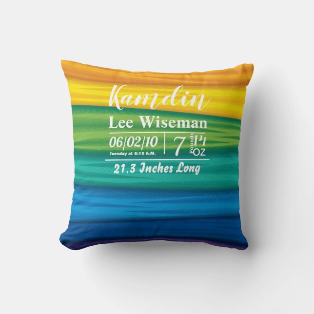 Personlig Birth Pillow lgbtq rainbow flagga lesbi Kudde (Framsida)