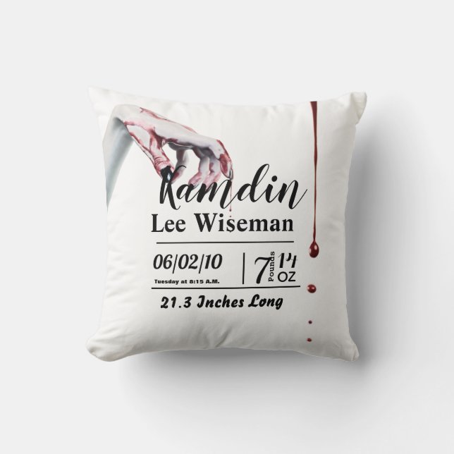 Personlig Birth Pillow zombie blodsdroppvampyr Kudde (Framsida)