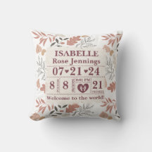 Personlig Birth Stats Boho Löv