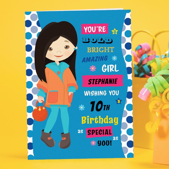 Personlig Birthday - Asian Girl Kort (Skapare uppladdad)