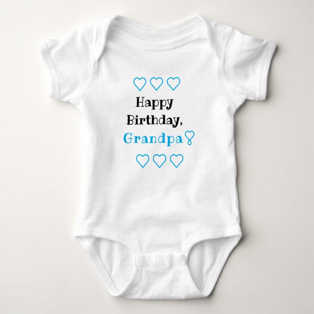 Personlig Birthday Baby Onebit T Shirt (Framsida)
