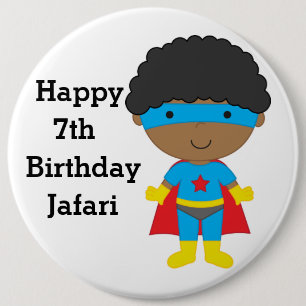 Personlig Birthday Badge - Lycklig 7:e födelsedag Knapp
