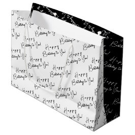 Personlig Birthday Black and White Typography