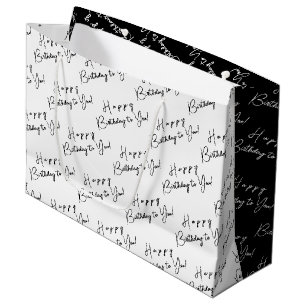 Personlig Birthday Black and White Typography