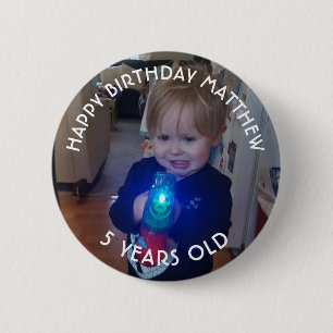 Personlig Birthday Boy Button Knapp