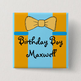 Personlig Birthday Boy Suspenders och Bow tie Knapp