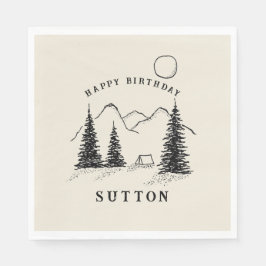 Personlig Birthday Camping Pappersservett