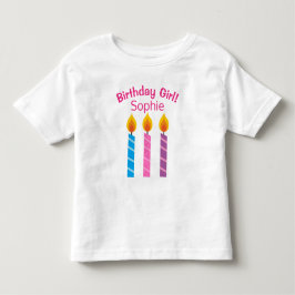 Personlig Birthday Candles Småbarn T-Shirt