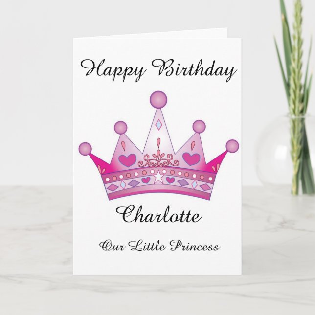 Personlig Birthday Card - vår lilla prinsessa Kort (Framsida)