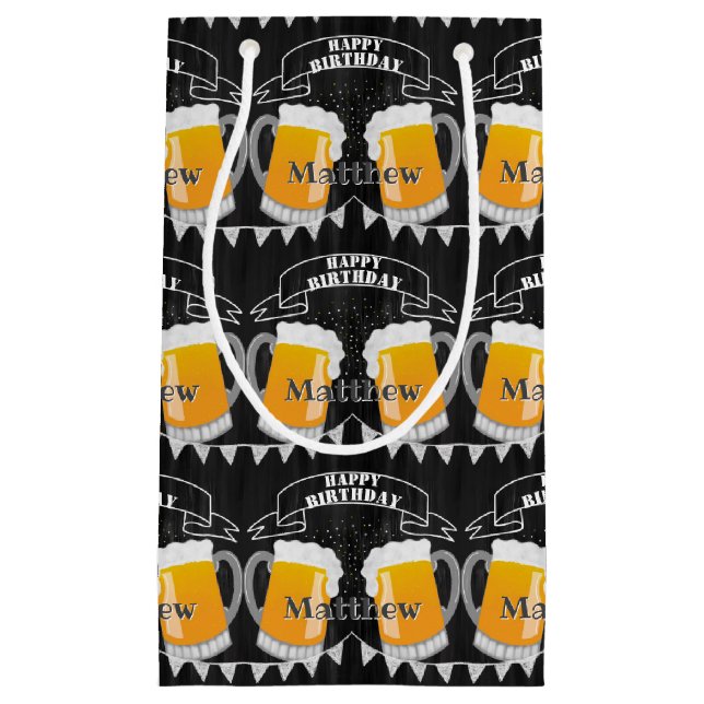 Personlig Birthday Chalkboard Beer Glass (Framsidan)