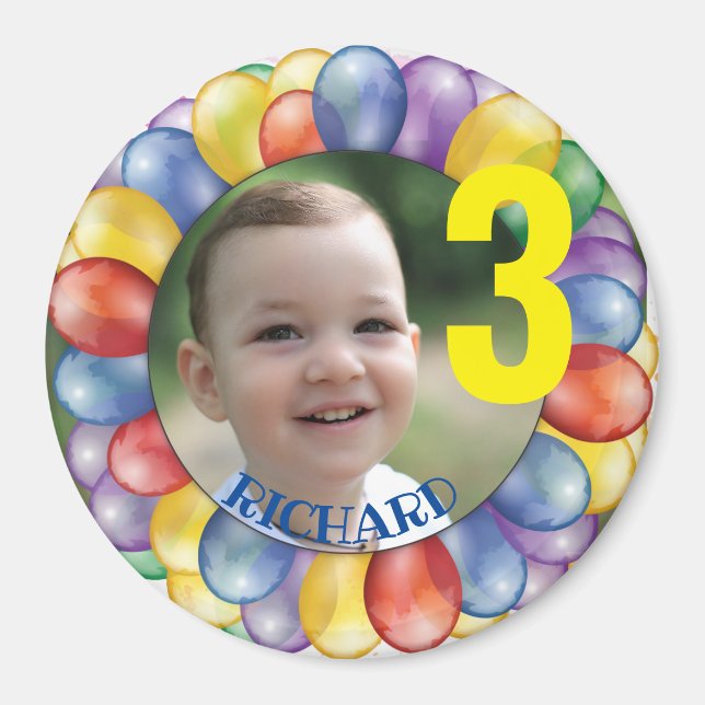 Personlig Birthday Circle Magnet (Framsidan)