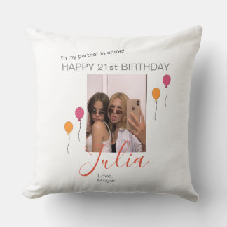 Personlig Birthday Dekorativ kudde för Bestie