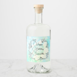 Personlig Birthday Dreamy Pastels Lotus Flower Spritflaskor Etikett