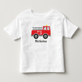 Personlig Birthday Fire Lastbil T-shirt