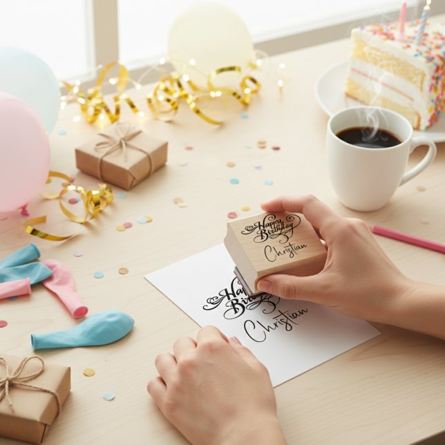 Personlig Birthday Frimärke Stämpel (Personalized Birthday Stamp)