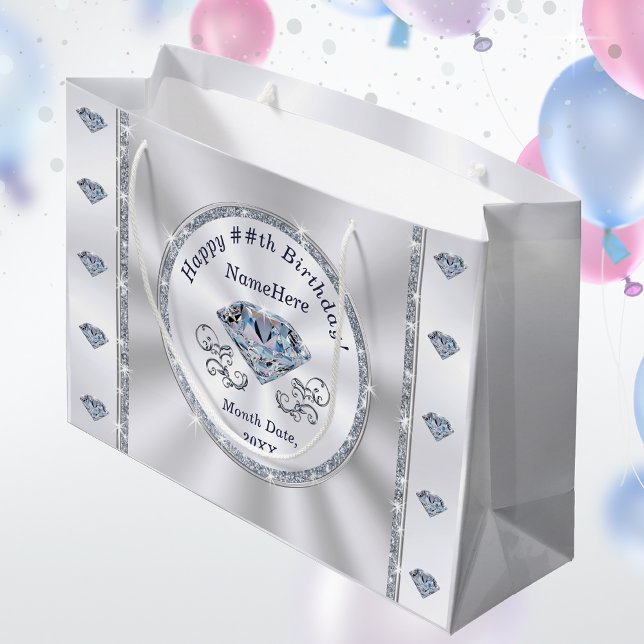 Personlig Birthday Gift Bags, ANY YEAR/TILLFÄLLE (Skapare uppladdad)