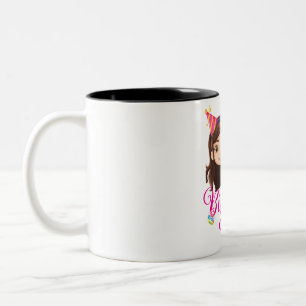 Personlig Birthday Gift for Girls - eget namn Två-Tonad Mugg