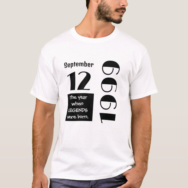 Personlig Birthday Gift T Shirt (Framsida)