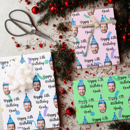 Personlig Birthday Gift Wrap, Anpassningsbar Age N