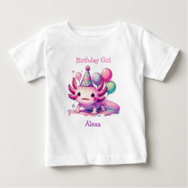 Personlig Birthday Girl | Axolotl Themme T Shirt