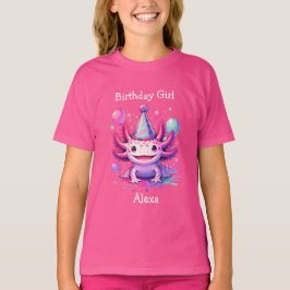 Personlig Birthday Girl | Axolotl Themme T Shirt