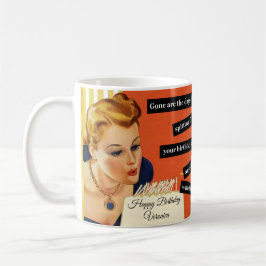 Personlig Birthday Girl Blockerar ut ljus Kaffemugg