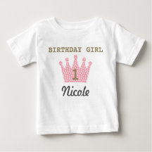 Personlig Birthday Girl Krona Shirt
