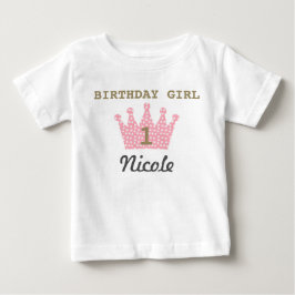 Personlig Birthday Girl Krona Shirt T Shirt