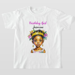 Personlig Birthday Girl Princess of Färg T Shirt