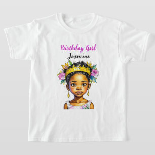 Personlig Birthday Girl Princess of Färg T Shirt
