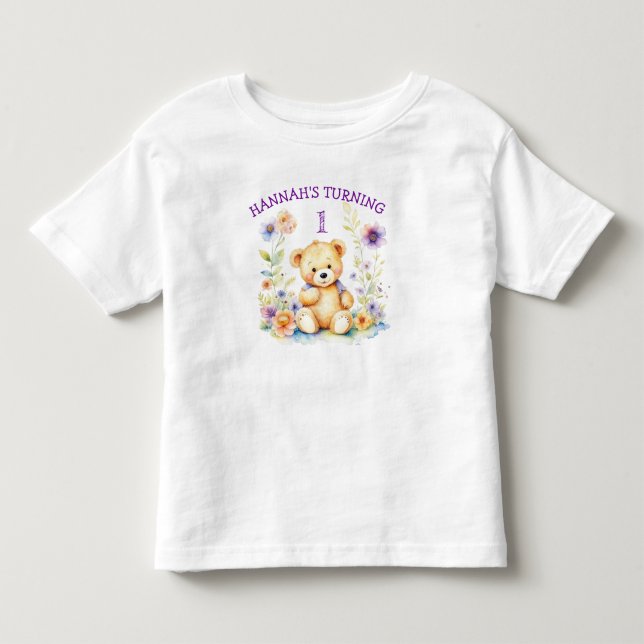 Personlig Birthday Girl T Shirt (Framsida)