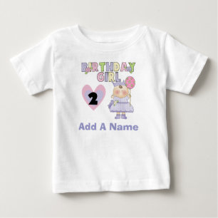 Personlig Birthday Girl Tshirt 2:a födelsedagstjoc T-shirt
