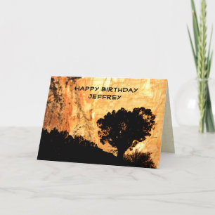 Personlig Birthday Greeting Card, Lone Träd Kort
