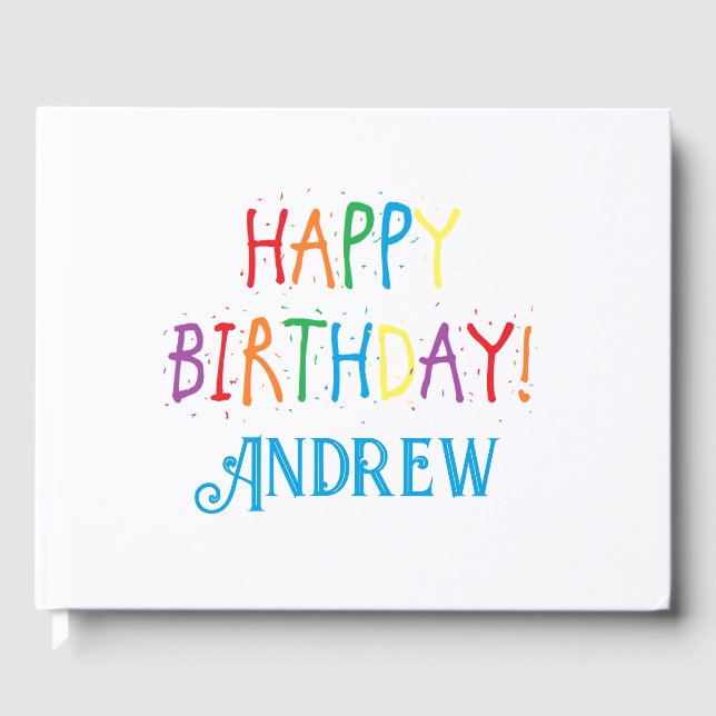 Personlig Birthday Guest Bok (Framsida)